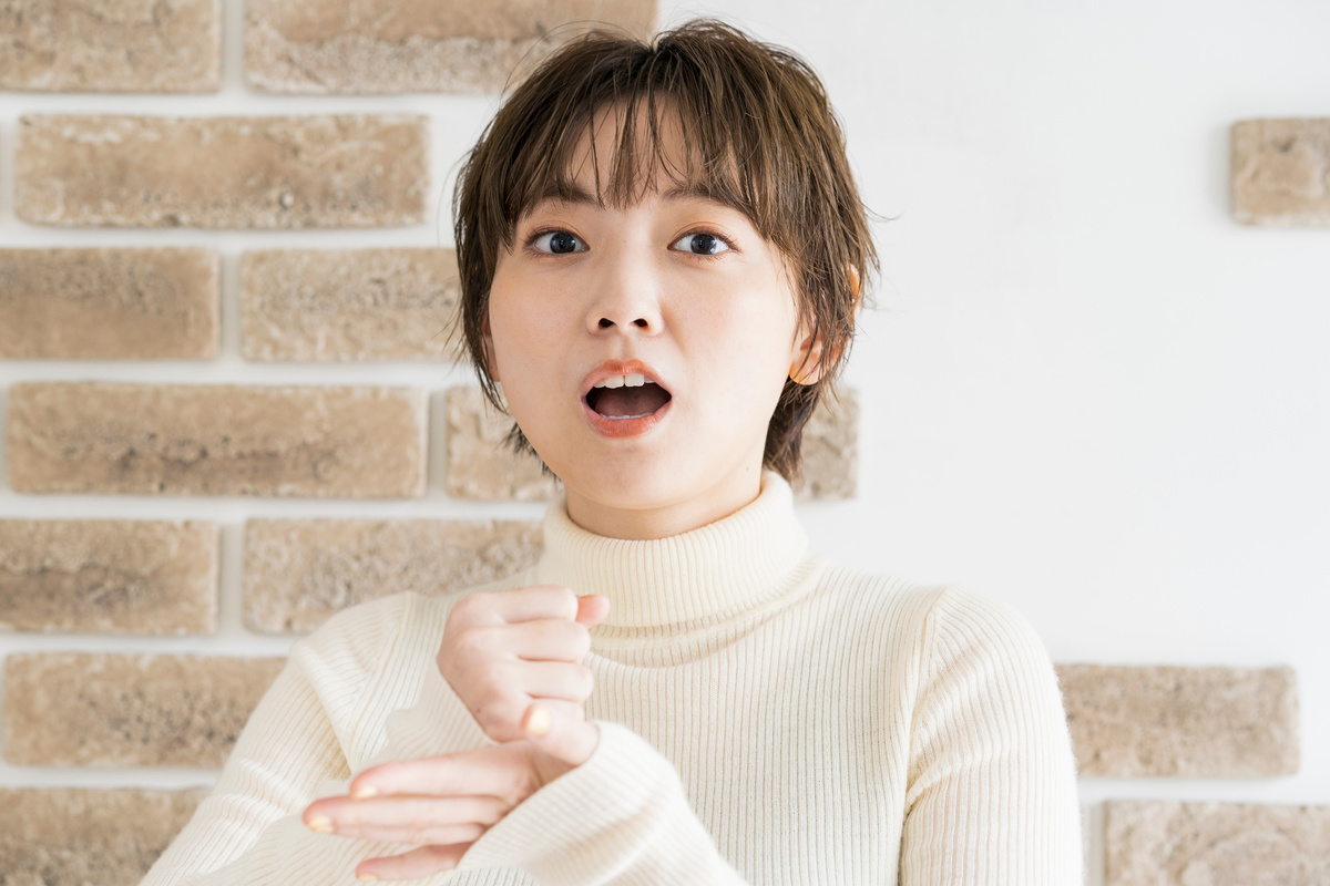 Young woman in an inspirational pose